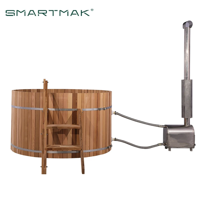 Most Popular Red Ceder Wood Fired Stove Tub Round Outdoor Hot Tub