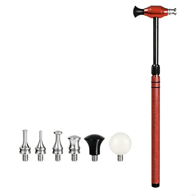 D5BE Extendable Auto Body Repair Tool Set with Lightweight Handle and Changeable Heads for Bodywork and Tight Access