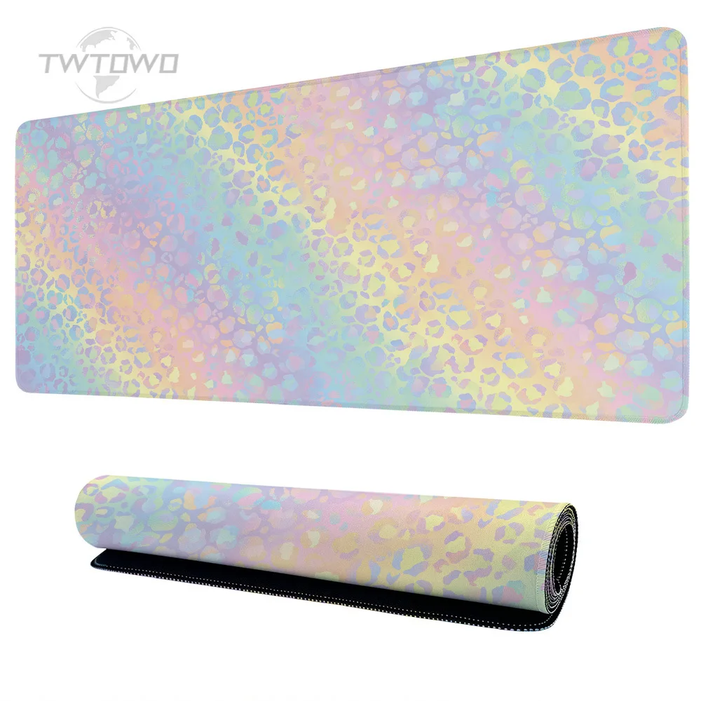 Mouse Pad Gaming Rainbow Marble Aesthetics XL Custom Mousepad XXL keyboard pad Carpet Non-Slip Natural Rubber Mouse Mats