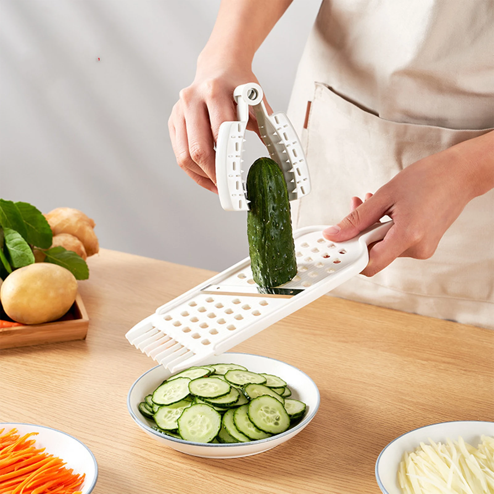 Food Safety Holder for Slicing Hard Grater Finger Sleeve with Teeth Hand Protector Cookware Accessories