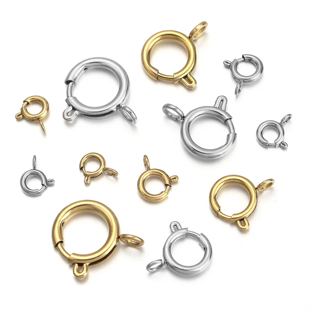 5PCS 10PCS 18k Gold Plated 5MM 6mm 7mm 12mm Lobster clasps for jewelry making handmade DIY bracelets necklace clasp fittings