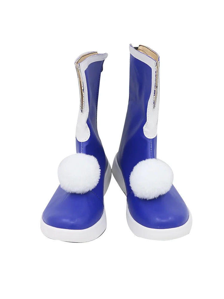 Gyu Twin Princess Rein Cosplay Schoenen Laarzen Halloween Anime Blauwe Laarzen