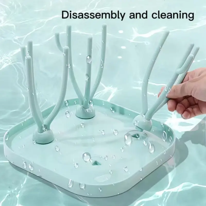 

Green Multifunctional Portable Drying Frame Baby Bottle Holder Removable Drainage Stand