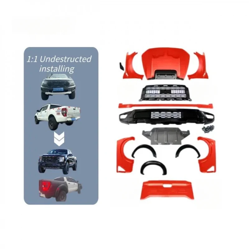 

Upgr Body Kits with Front Car Bumpers 2021 Ranger Update to F150 Raptor PICK up Truck Car Grills