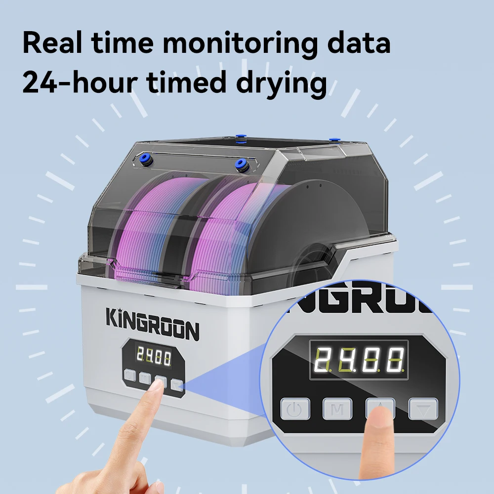 KINGROON 3D Filament Dry Box 2 Rolls Fila-Dryer All-arround