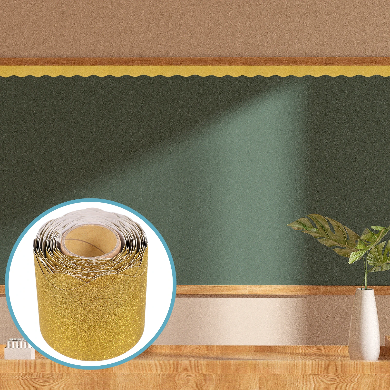 Scalloped Chalkboard Border Sticker for Bulletin Fairy Classroom Blackboard Borders