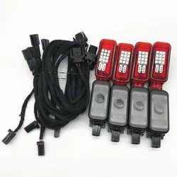 Car Interior Led Red Door Light 4 Ring welcome lights cable For Audi A1 A3 8V 8P A4 B8 B9 A5 A6 C6 C7 C8 A7 A8 Q3 Q5 Q7 TT