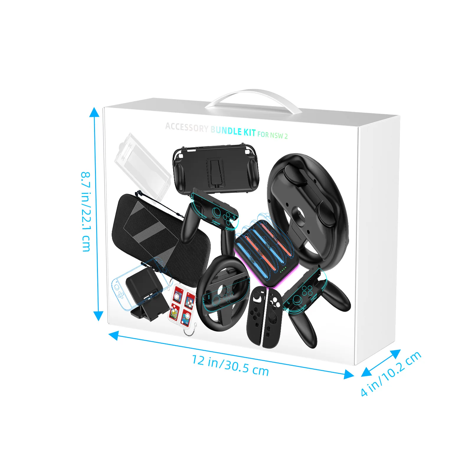 

JYS-NS2293 for Switch 2 Host Grip Protective Case &Storage Bag& Charging Base &Wireless Game Steering Wheel