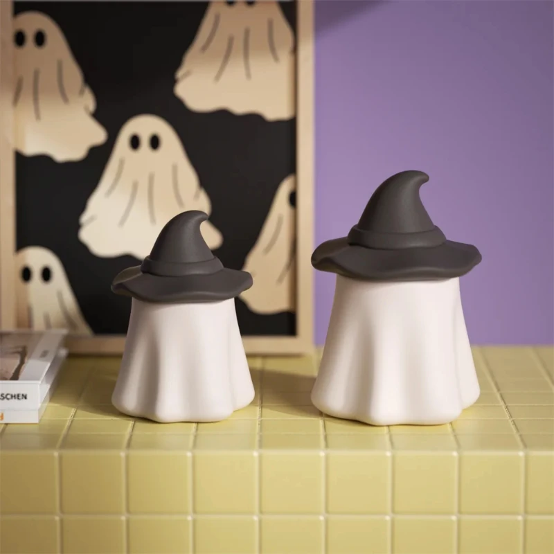 Weihnachten Ghostly Wizard Kerze Glas Silikon Formen für Beton & Kerze Nachfüllen handgemachte Gips Jesmonite Halloween Glas Form