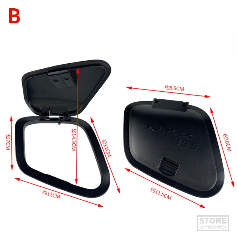 ABS Tool Box Storage Cover Lid UPGRADE Side Pocket  Charger Waterproof Cap For Yamaha Nmax v2 nmax125 nmax155 2020-2022