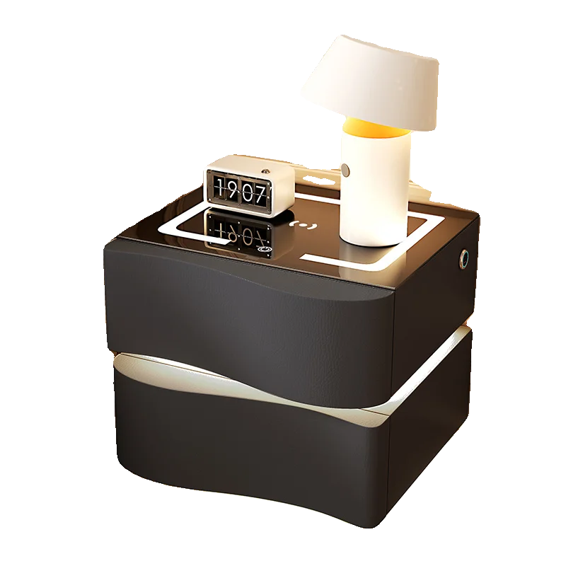 

Smart bedside table Creative home Simple modern multi-functional bedroom Wireless charging Light luxury Premium