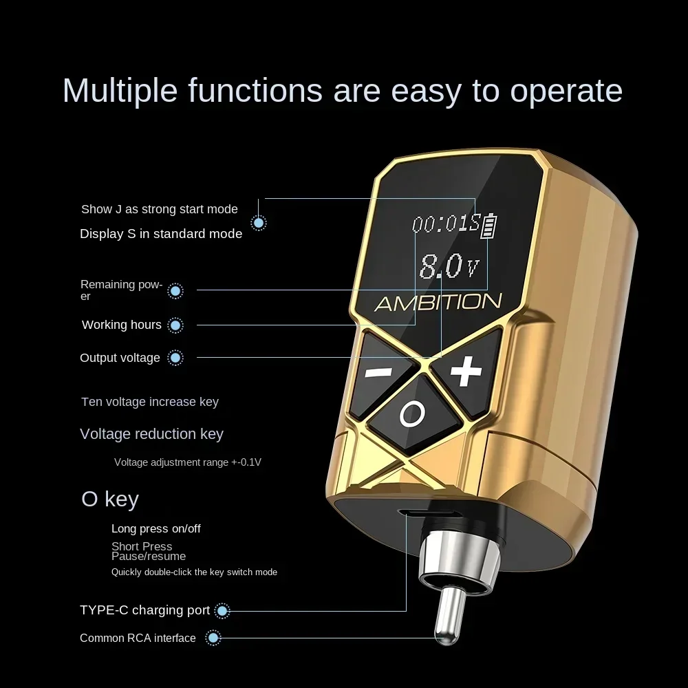 3Kinds of Stroke Switching TattooPenBrushlessMotorTattoo MachineProfessional Tattoo MachineAll-in-One Machine All-in-One Machine