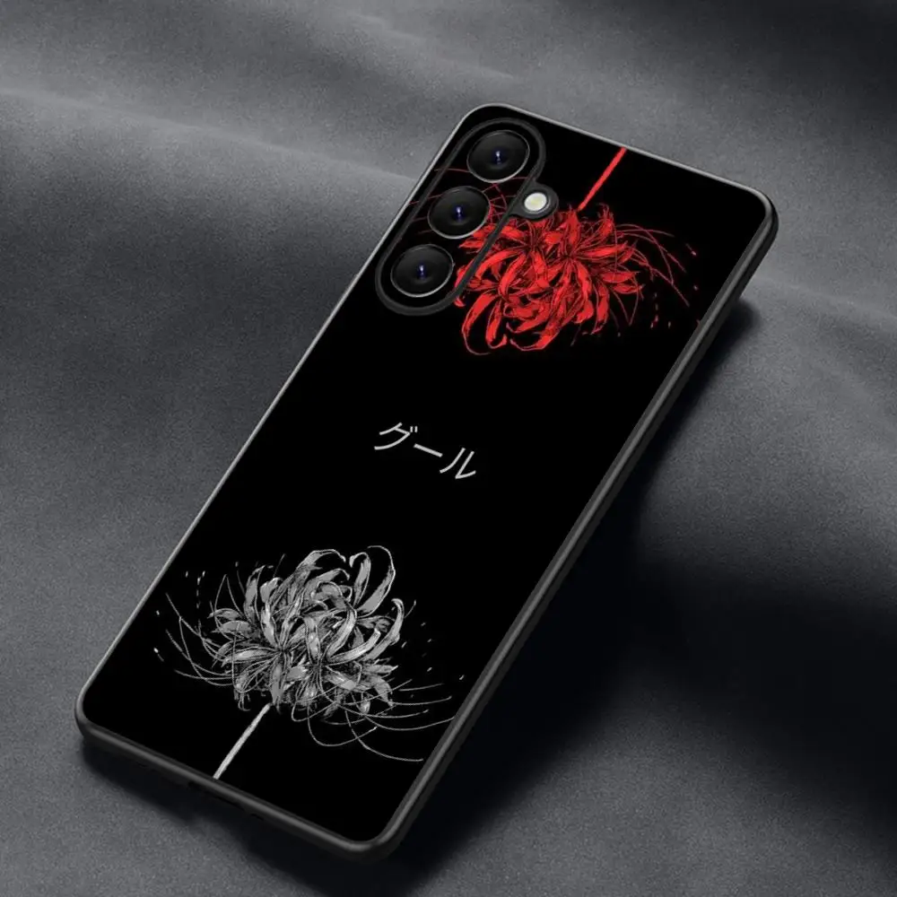 Japan Art Red spider lilys japan Phone Case For Samsung Galaxy S26 S25 S24 S23 S22 S21 Plus Ultra Note20 Soft Black view 5