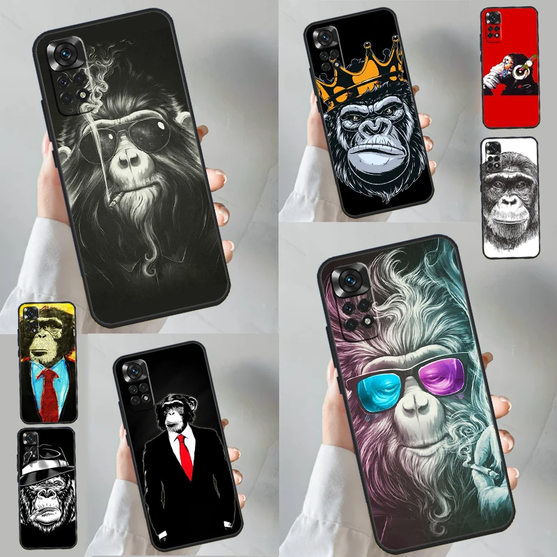 Amazing Monkey Chimpanzee Case For Xiaomi Redmi 12 12C 13C 10C 9C Redmi Note 13 12 9 10 11 Pro 9S 10S 11S 12S Cover