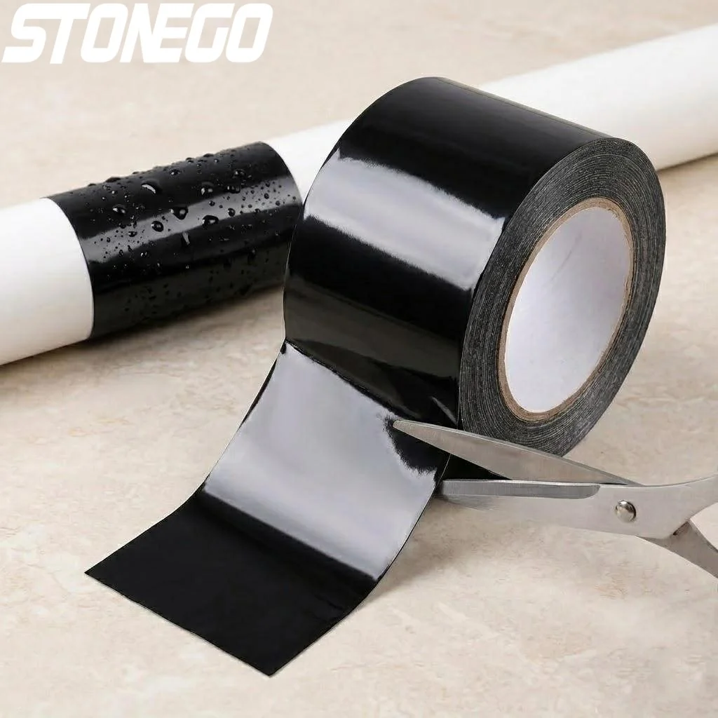 Waterproof Self Adhesive Leak Repair Tape for Ducts and PE Pipes High Strength Insulating Bathroom Tape 150cm Length