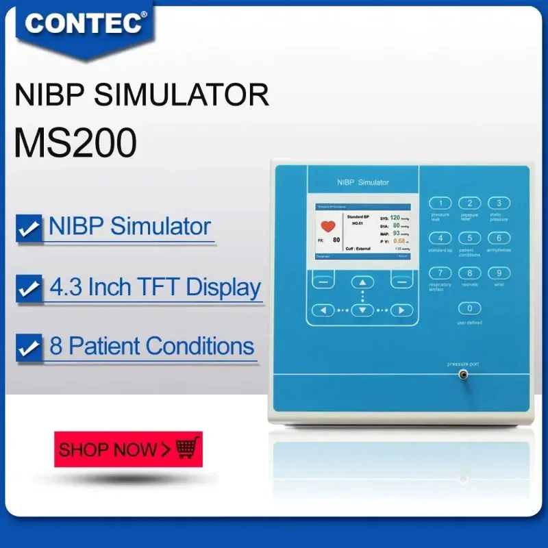 CONTEC MS200 NIBP Simulator Non-Invasive Blood Pressure Simulation COLOR LCD,New