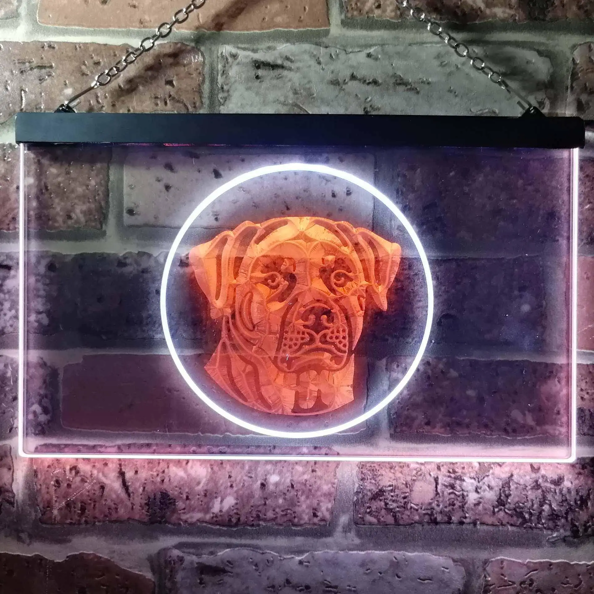 Rottweiler Dog Pet Dual Color Led Neon Sign st6-i0684