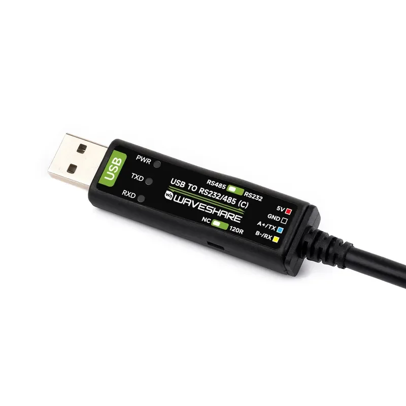 USB to RS232 RS485 Converter with FT232RNL Chip for Windows Linux Android iOS Onboard Power Supply and Signal Indicator