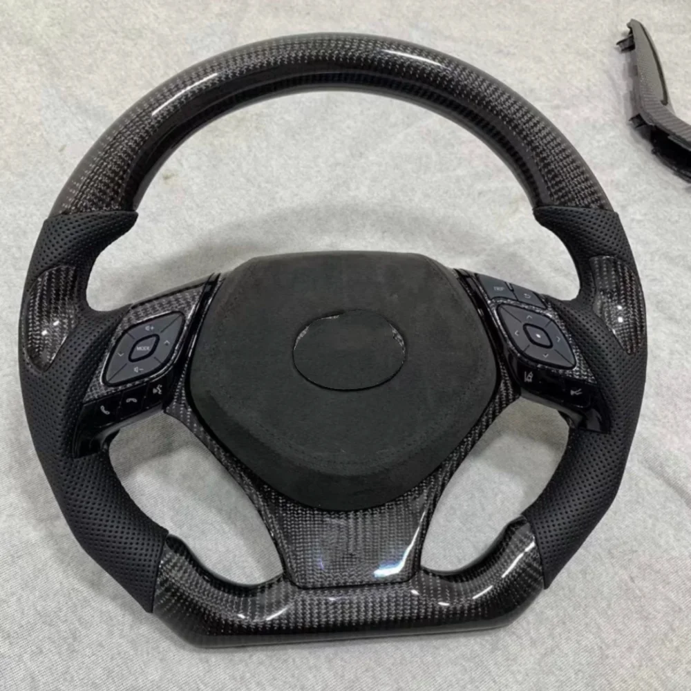 For Toyoda Izawa Suitable for Camry Asia Dragon Corolla Izerlei Linrong real carbon fiber steering wheel retrofit and upgrade