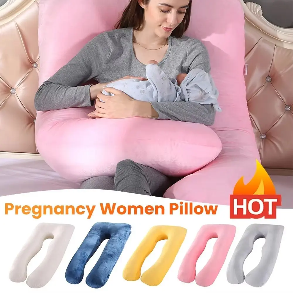 

U-shaped Pregnancy Pillows 70x130cm Full Body Maternity Pillow Comfortable Removable Maternal Cushion Sleeping Support
