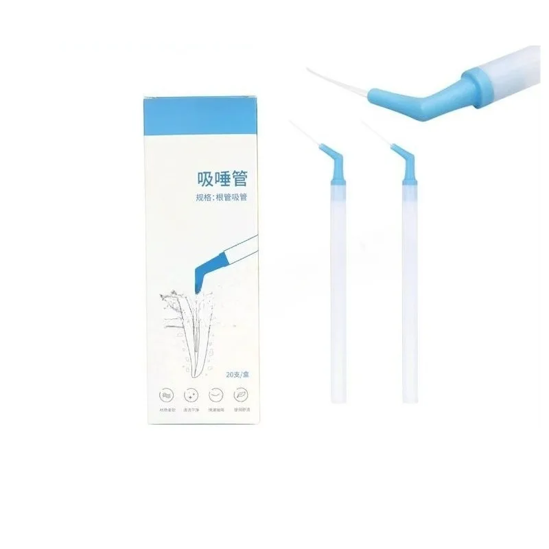 20Pcs/Box COTISEN Dental Tools Disposable Dental Saliva Ejector Endodontic Suction Tips Dental Oral Endodontic Procedure Use