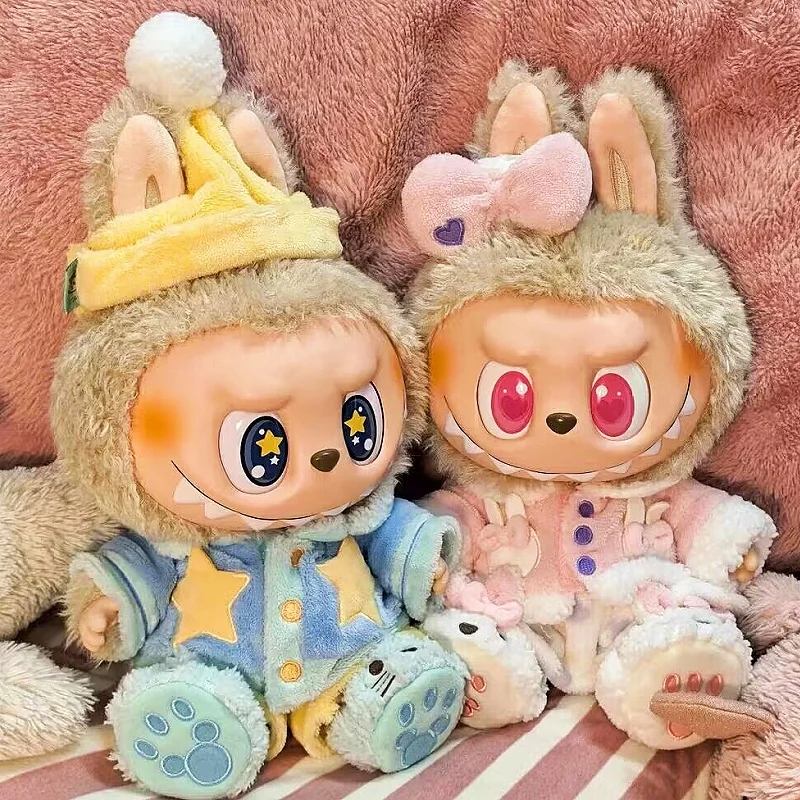 

For Mokoko Sweetheart Generation 1 Labubu Doll Clothes 38cm Pajamas For Medium-Sized Vinyl Big Labubu Dolls Clothes Toy Gift