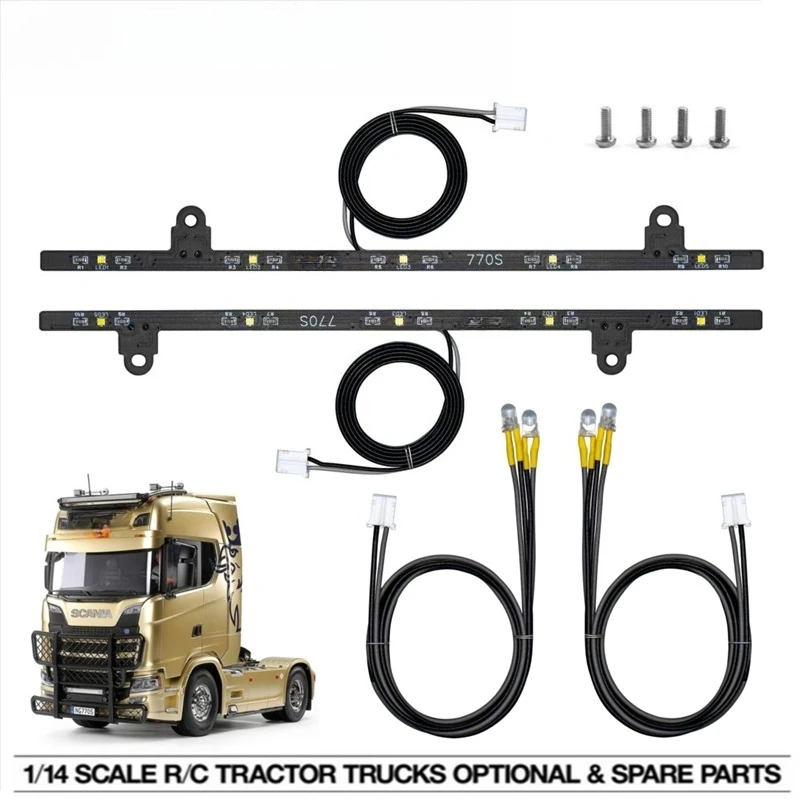 

Боковая панель освещения для радиоуправляемого грузовика Tamiya 1/14 SCANIA R730 ACTROS 1851 TGX, обновленные аксессуары «сделай сам», сквозная модификация
