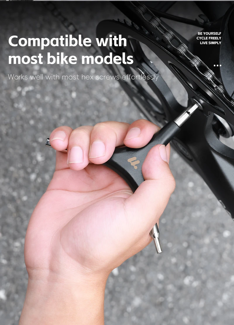 WEST BIKING 3-in-1 Multifunktionaler Sechskantschlüssel Fahrrad-Reparatur Y-förmiger Schraubenschlüssel Tragbares Fahrrad-Wartungswerkzeug Fahrrad-Zubehör – Detail 8