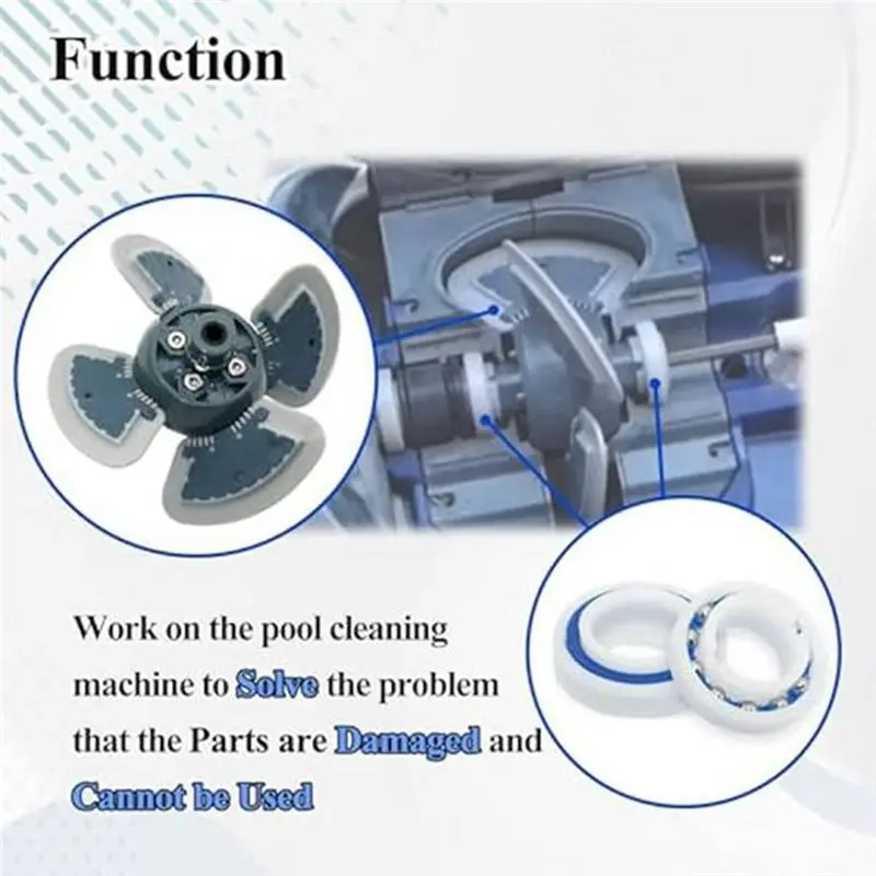 PZHI R0524900 Cleaner Engine Replacement for MX6/MX8 Pool Suction Cleaner, 2Pcs with Rollers, Durable ABS Plastic