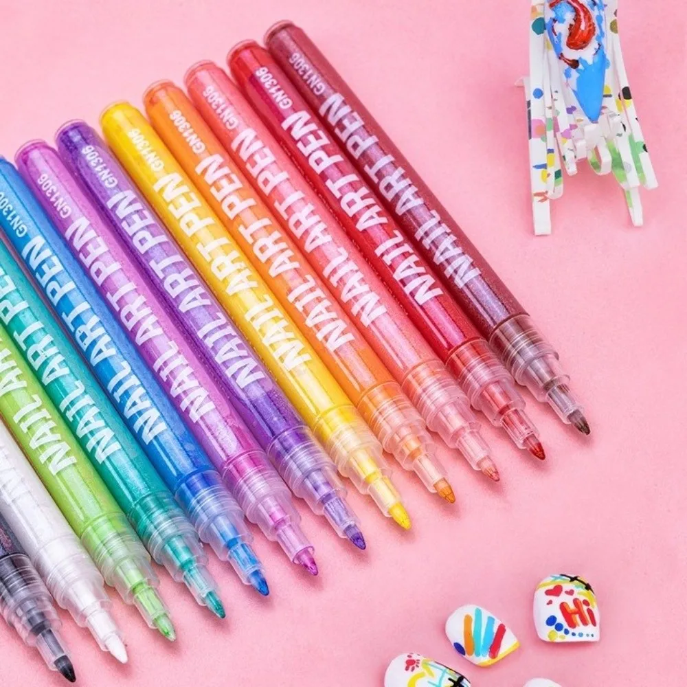 

New 7/12 Colors Nail Art Markers for Gel Nails DIY Art Nail Decoration Nail Art Pens Set Waterproof Acrylic Nail Paint Pens