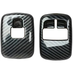 2 PCS Car Carbon Fiber Window Lift Switch Button Cover Trim Sticker For Benz Smart 453 Fortwo Forfour 2015+ Accessories