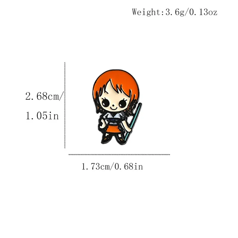 انمي ياباني قطعة واحدة زورو لوفي Kawaii الكرتون نمط بروش أنيمي البضائع هدية صغيرة