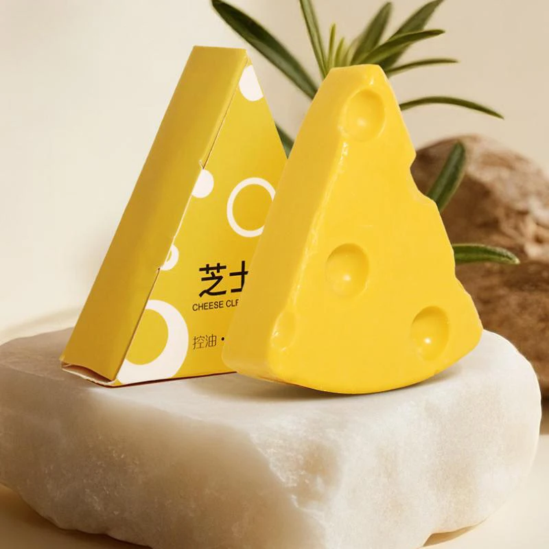 صابون الزيوت العطرية المصنوع يدويًا من ملح البحر والجبن، قضيب التحكم في الزيت والمرطب للتنظيف العميق للوجه والجسم، يحارب حب الشباب/العث #4