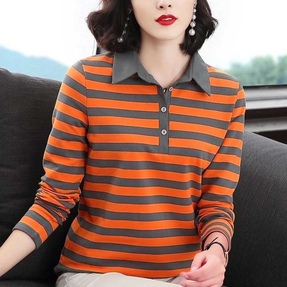 

100% High T- Polo for Women 2023 Wear Long Sleeve Loose Oversize Shirt Blusas Clothes for Women Tops Shirts Blouses