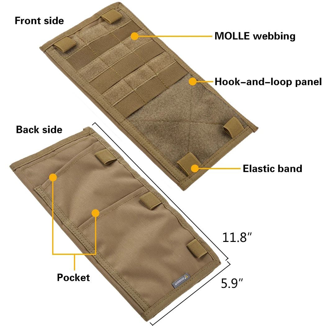 IDOGEAR Tactical MOLLE Pouches Sun Visor Organizer Truck Sun Visor Panel Pouch Auto Multi-pocket CD Bag 3524 camouflage