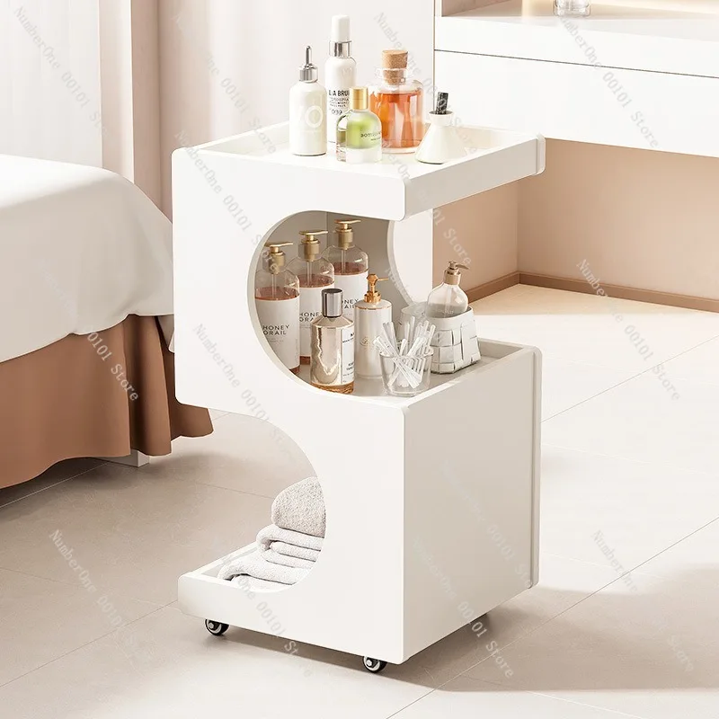 Salon Beauty Equipment Trolley Cart Mobile Skin Care Storage Rack Professional Facial Treatment Organizer Rolling Utility Hand