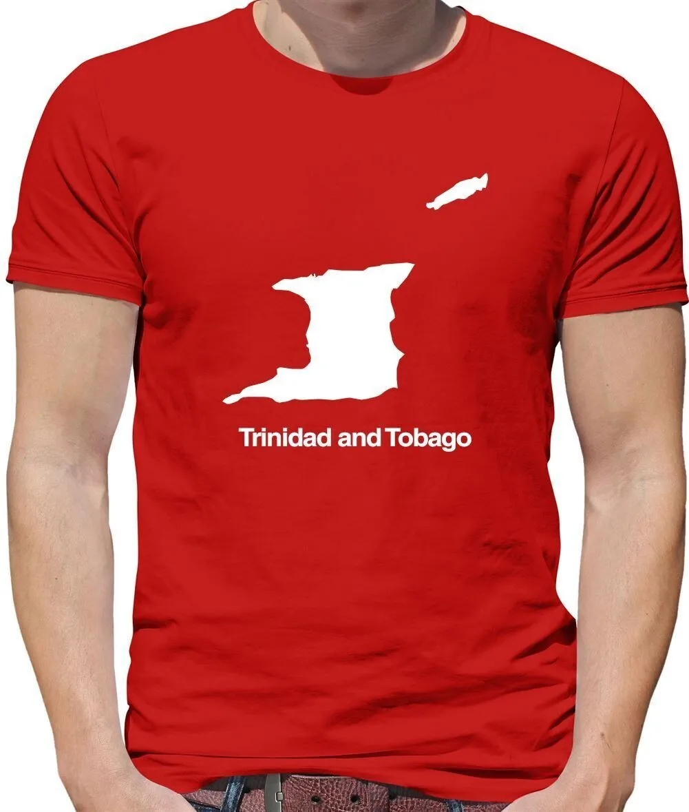 Silueta de Trinidad y Tobago - Camiseta para hombre - Bandera del puerto de España Caribe