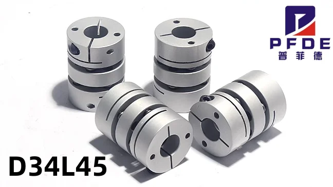 D34L45 Double Diaphragm Coupling Elastic Connector D34mm L45mm Ball Screw Step Servo Motor Encoder Computer