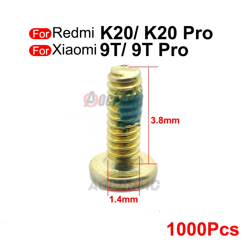 1000Pcs/Lot For Xiaomi Mi 9T / 9TPro For Redmi K20 / K20Pro Pro Screw Middle Frame Motherboard Internal Screws Replacement Part