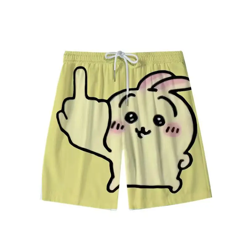 Kawaii chiikawa shorts niedlich usagi hohe Taille lässig nach Hause Pyjama Studenten Cartoon Anime Strand hose Paar Kleidung Mädchen Geschenke