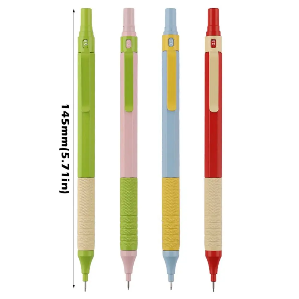 قلم رصاص ميكانيكي معدني منخفض الجاذبية أداة كتابة للرسم دفع قلم رصاص رسم كاريكاتير تصميم 0.5/0.7 مللي متر قلم كتابة #6