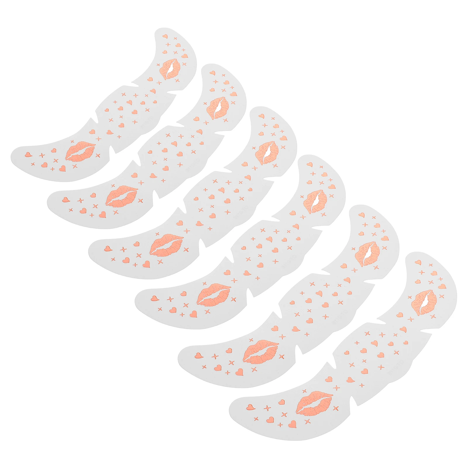 

6 Sheets Heart Shaped Glitter Freckles Tattoo Stickers Skin Friendly Decoration Long Lasting Makeup Accessories For