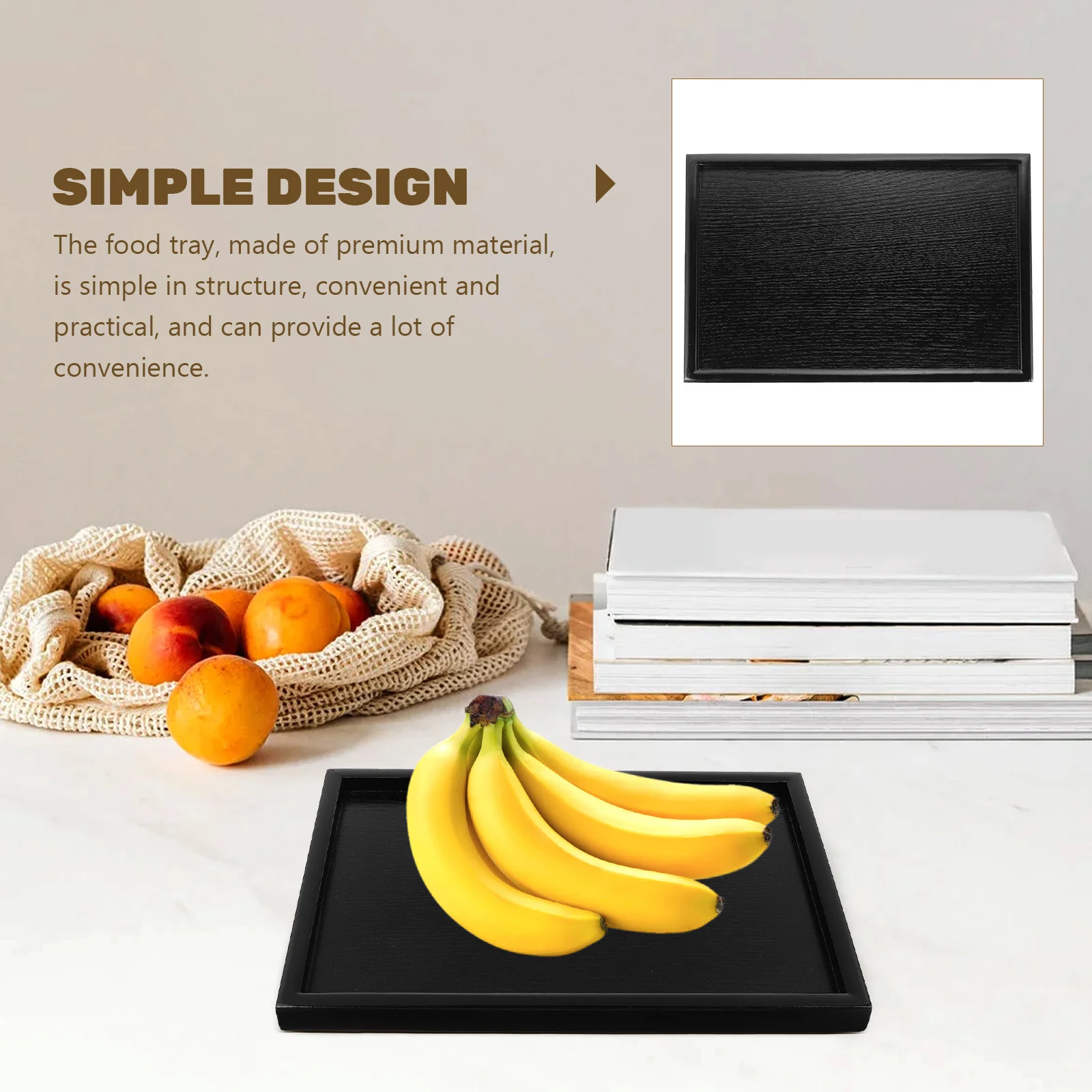 

Solid Wood Storage Tray Natural Wooden Serving Dish For Cake Bread Fruit Snack Dessert Multipurpose Kitchen Tableware