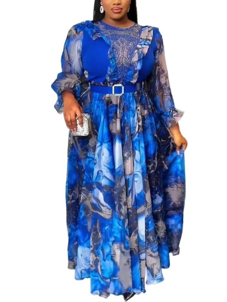 

plus Size African Party Long Dress Dashiki Ankara Print Evening Gown Women's Robe New 2026 Outfit Africa Clothing