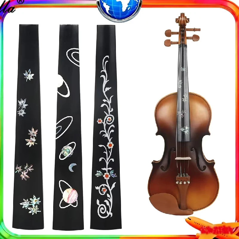 

Накладка для скрипки 4/4 с цветными ракушками из черного дерева, детали и аксессуары для струнных инструментов для скрипки