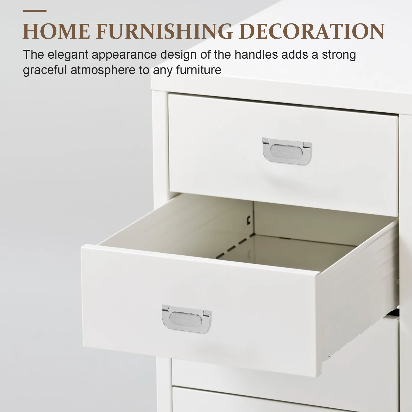 

2 Sets Zinc Alloy Invisible Pull Handles For Cabinet Door Drawer Kitchen Bathroom Wardrobe Cupboard Furniture Concealed Tab