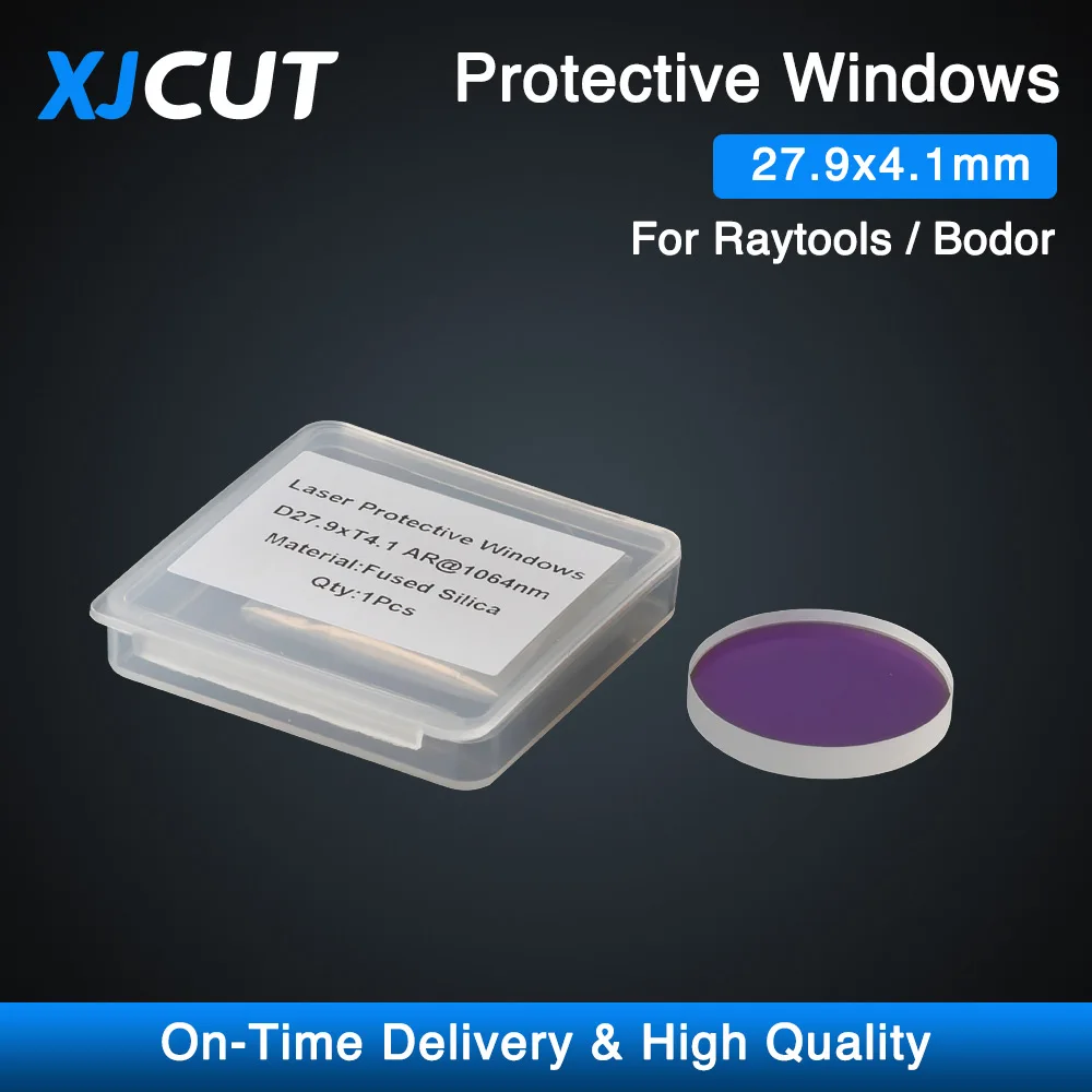 XJCUT Raytools Laser Protective Windows 27.9x4.1mm Quartz Fused Silica for Fiber Laser 1064nm Raytools Bodor