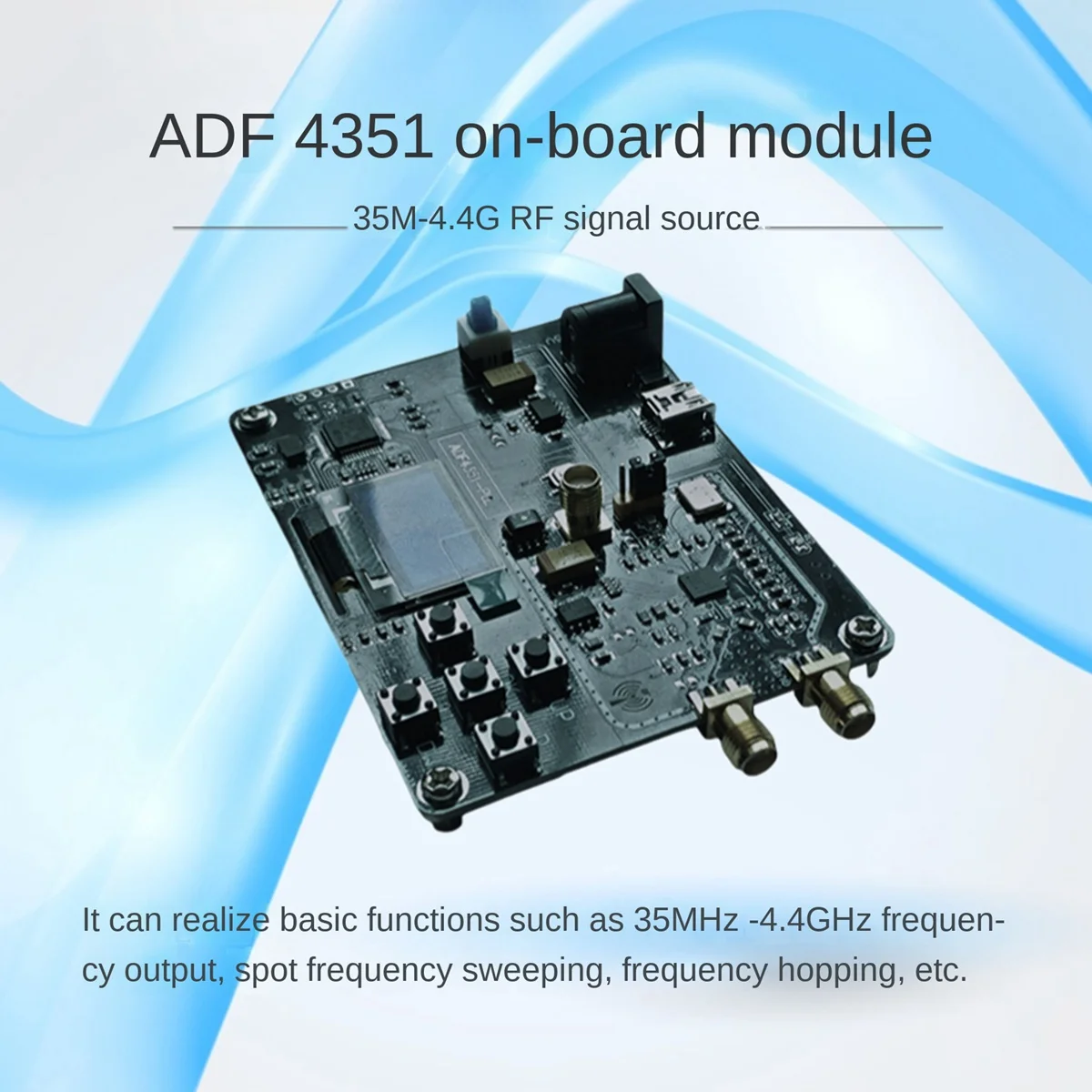 Modul Onboard ADF4351 35M-4.4G penyapu frekuensi STM32 pengontrol mikro