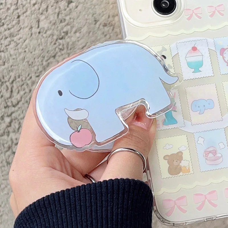 

Cartoon Elephant Magnetic For Magsafe Holder Phone Griptok Cute Animal Stand Accessories Universal Cover Case Bracket Holder