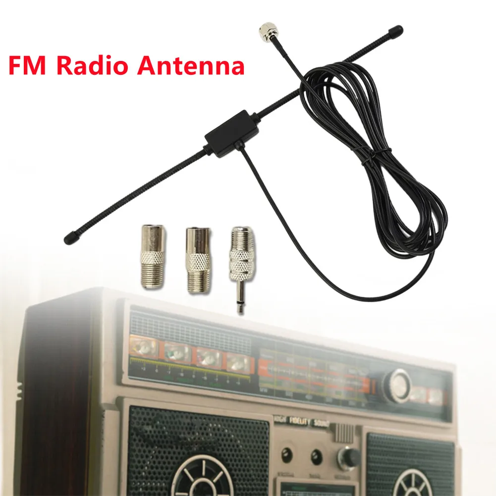 DAB FM Radio Antenna Dipole Aerial Audio Connector Indoor Music System Wall Mounting Home Audio Or Radio Stereo Receiver Antenna